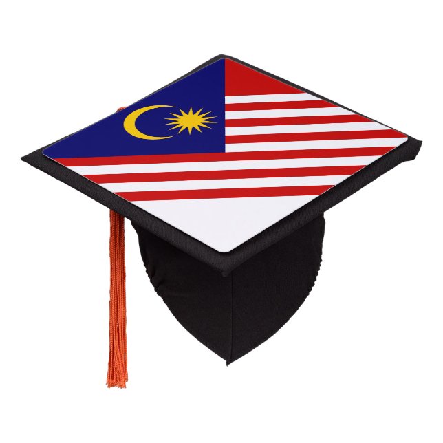 Malaysia Flag Graduation Cap Topper (Angled)