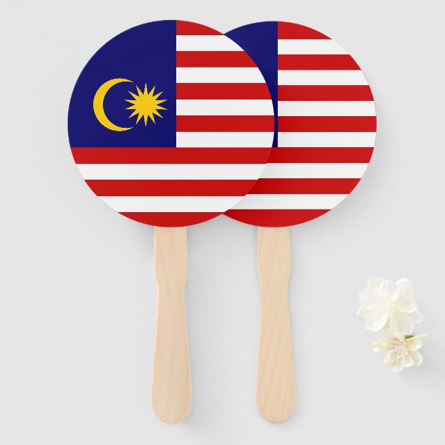 Malaysia flag hand fan (Front and Back)