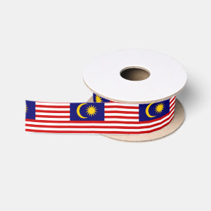Malaysia Flag & Malaysia travel, holiday/sports Satin Ribbon
