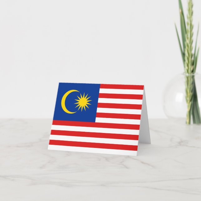 Malaysia Flag Notecard (Front)