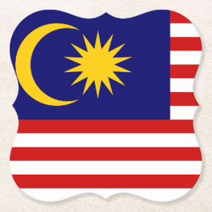 Malaysia Flag Paper Coaster