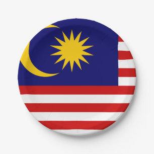 Malaysia Flag Paper Plate