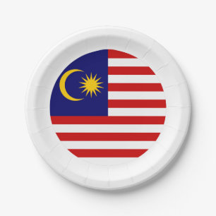 Malaysia Flag Paper Plate