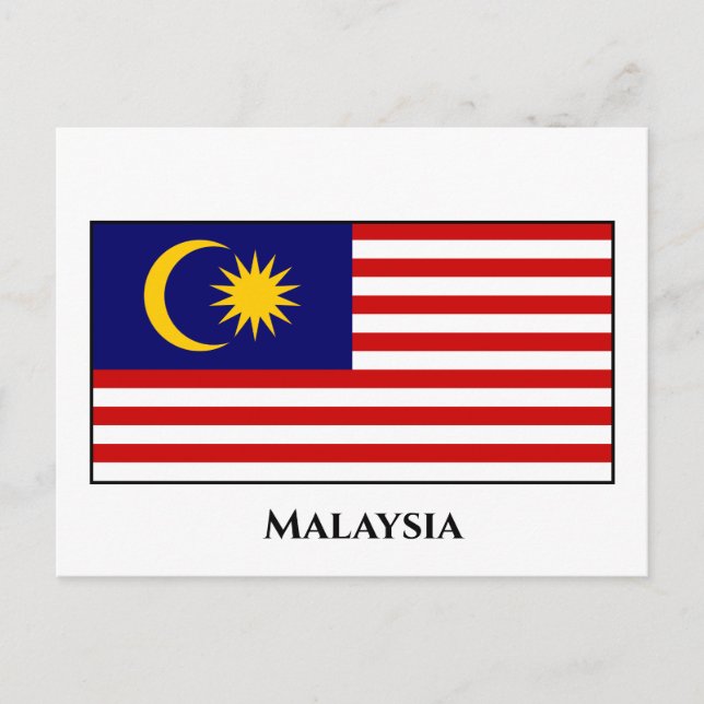 Malaysia Flag Postcard (Front)