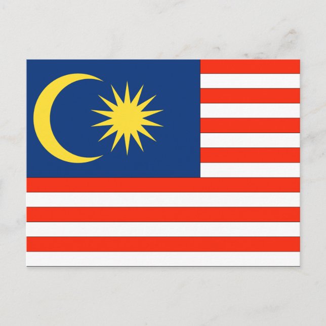 Malaysia Flag Postcard (Front)