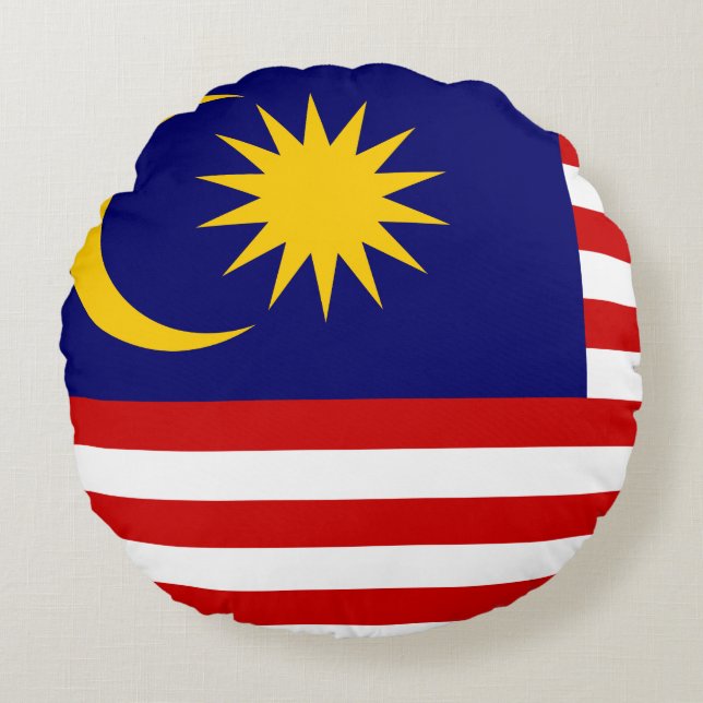 Malaysia Flag Round Pillow (Front)