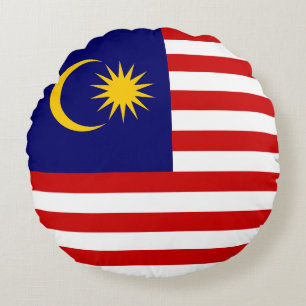 Malaysia Flag Round Pillow