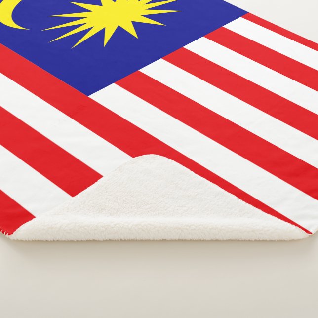 Malaysia flag sherpa blanket (3/4)