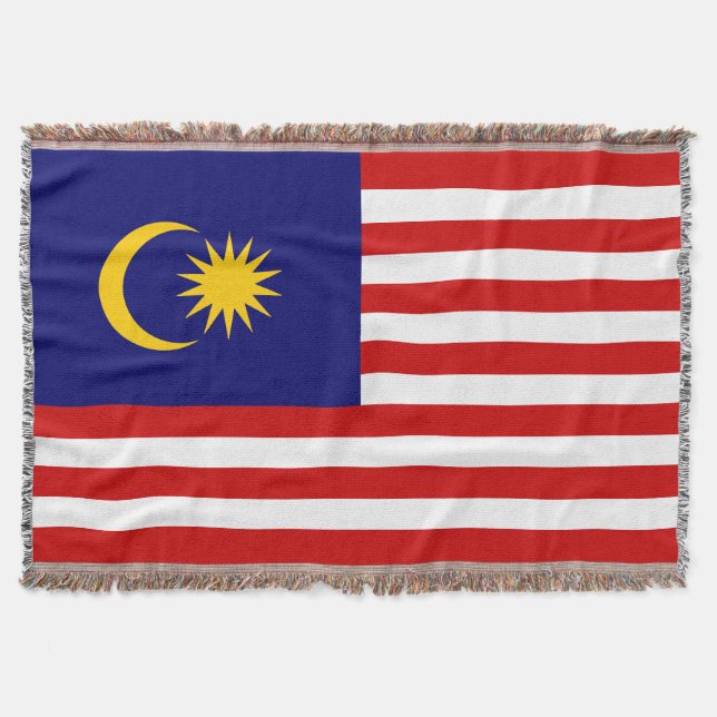 Malaysia flag throw blanket (Front)