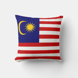 Malaysia Flag Throw Pillow