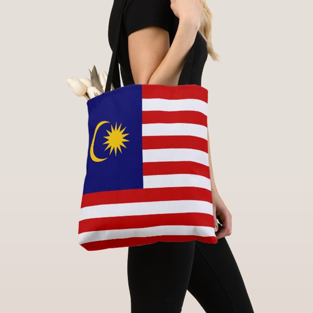 Malaysia flag tote bag (Close Up)