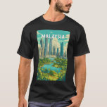 Malaysia Illustration Travel Art Vintage T-Shirt<br><div class="desc">Malaysia retro vector travel design. From Kuala Lumpur’s skyline and the cultural charm of Penang to the pristine beaches of Langkawi and wildlife-rich Borneo,  Malaysia offers an unforgettable mix of nature,  culture,  and adventure.</div>