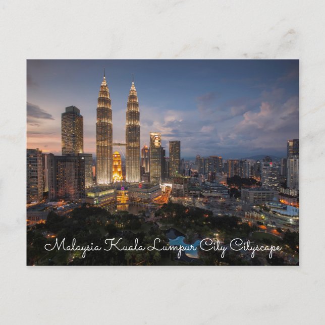 Malaysia Kuala Lumpur City Cityscape Postcards (Front)