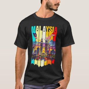 Malaysia Kuala Lumpur Malaysia Colourful Skyline C T-Shirt