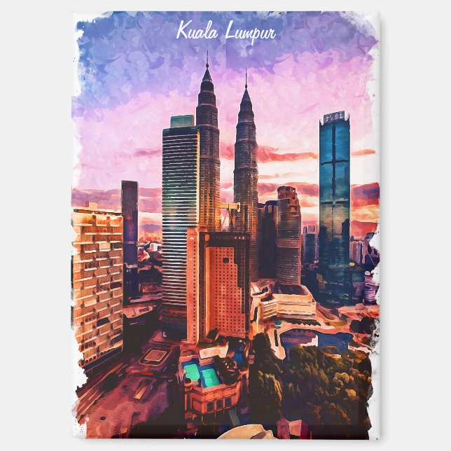 Malaysia Kuala Lumpur Skyline Magnet (Front)