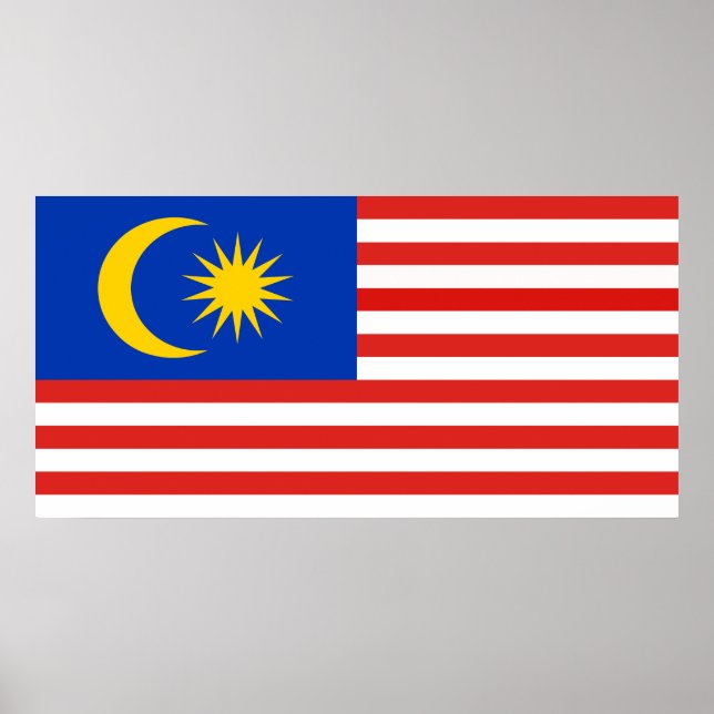 Malaysia Malay flag Jalur Gemilang Poster (Front)