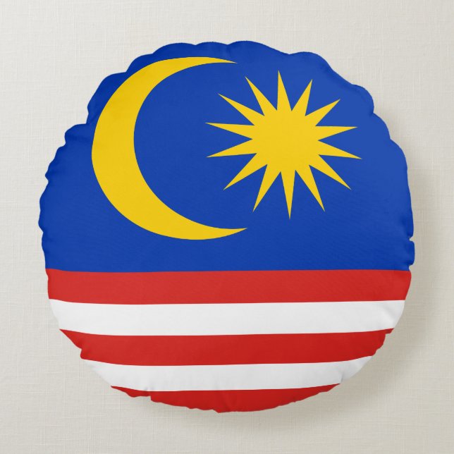 Malaysia Malay flag Jalur Gemilang Round Pillow (Front)