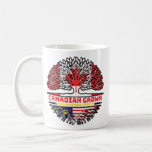 Malaysia Malaysian Canadian Canada Tree Roots Flag Coffee Mug