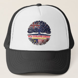 Malaysia Malaysian New Zealander New Zealand Tree Trucker Hat