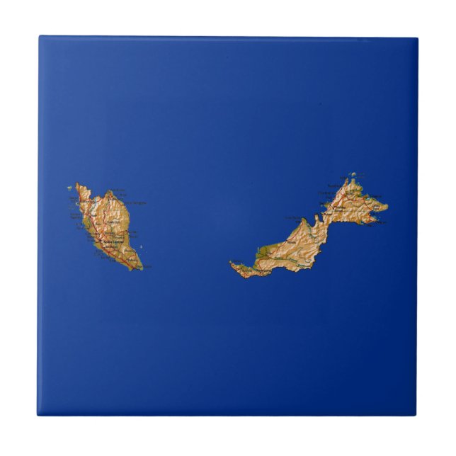 Malaysia Map Tile (Front)