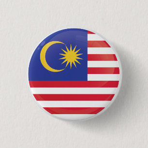 Malaysia  Round Icon Flag  1 Inch Round Button