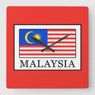 Malaysia Square Wall Clock