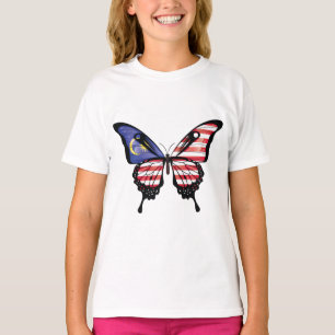 Malaysia Swallowtail Butterfly Flag T-Shirt