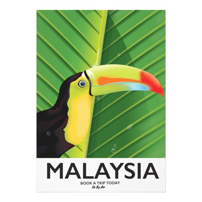 Malaysia Toucan travel poster (Front)