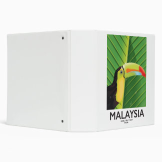Malaysia Toucan travel poster Binder