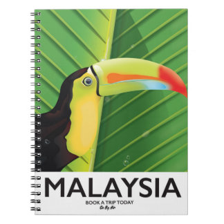 Malaysia Toucan travel poster Notebook