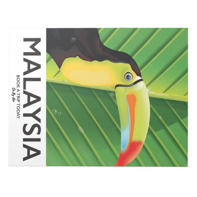 Malaysia Toucan travel poster Notepad (Front)