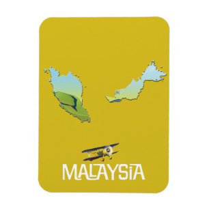 Malaysia Travel map Magnet