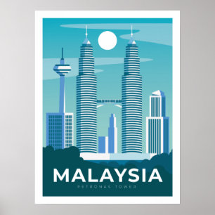 MALAYSIA travel poster
