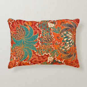 Malaysian Batik: Beautiful Art Pattern. Accent Pillow