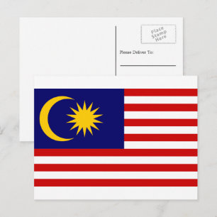 Malaysian Flag, Flag of Malaysia Postcard