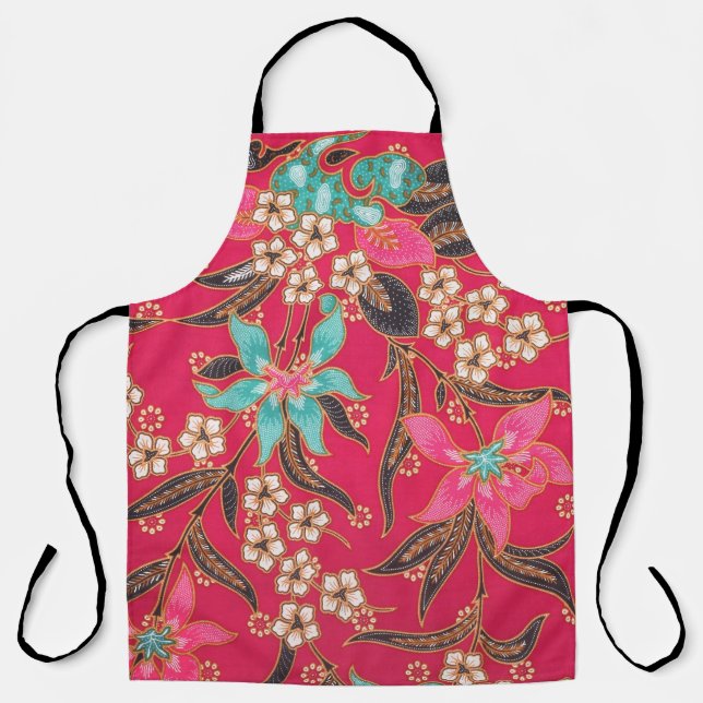 Malaysian Indonesian Batik Art Pattern Apron (Front)