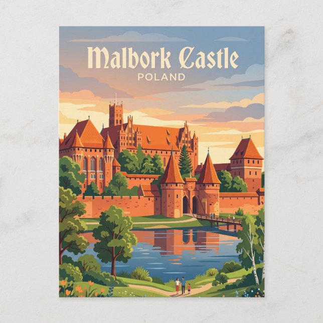 Malbork Castle Poland Postcard (Front)