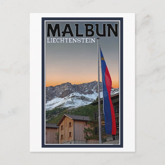 Malbun Flags Postcard (Front)