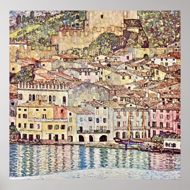 Malcesine at Lake Garda by Gustav Klimt Poster (Front)
