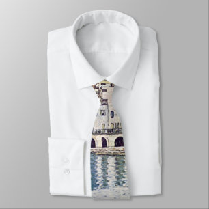 Malcesine at Lake Garda by Gustav Klimt Tie