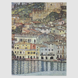Malcesine at Lake Garda by Gustav Klimt Tissue Paper