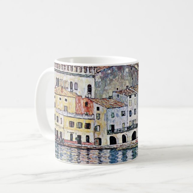Malcesine at Lake Garda, Gustav Klimt Coffee Mug (Front Left)