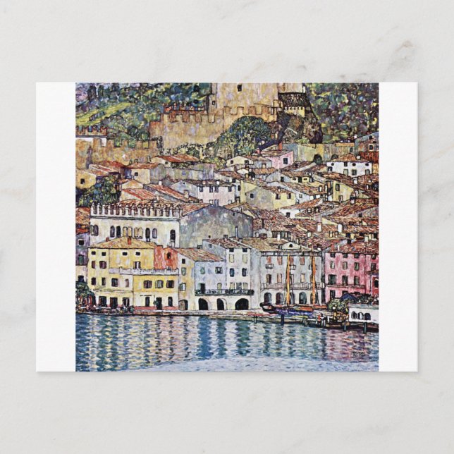 Malcesine at Lake Garda, Gustav Klimt Postcard (Front)