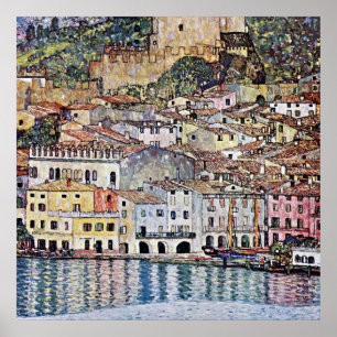 Malcesine at Lake Garda, Gustav Klimt Poster