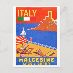 Malcesine castle, Lake Garda, Italy Postcard
