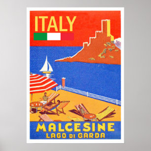Malcesine castle, Lake Garda, Italy Poster