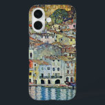 Malcesine on Lake Garda By Gustav Klimt iPhone 16 Case<br><div class="desc">Malcesine on Lake Garda (1913) by Gustav Klimt is a vintage Victorian Era Art Nouveau fine art symbolism painting. A beautiful view of the Italian city of Malcesine with buildings and houses on the edge of the harbour. The homes and boats cast a reflection in the calm water. You can...</div>