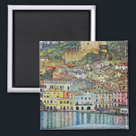 Malcesine on Lake Garda By Gustav Klimt Magnet<br><div class="desc">Malcesine on Lake Garda (1913) by Gustav Klimt is a vintage Victorian Era Art Nouveau fine art symbolism painting. A beautiful view of the Italian city of Malcesine with buildings and houses on the edge of the harbour. The homes and boats cast a reflection in the calm water. You can...</div>