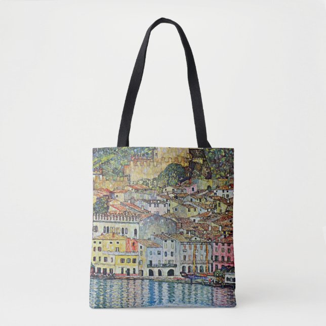 Malcesine on Lake Garda By Gustav Klimt Tote Bag (Front)