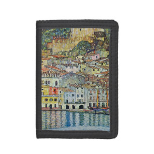 Malcesine on Lake Garda By Gustav Klimt Tri-fold Wallet